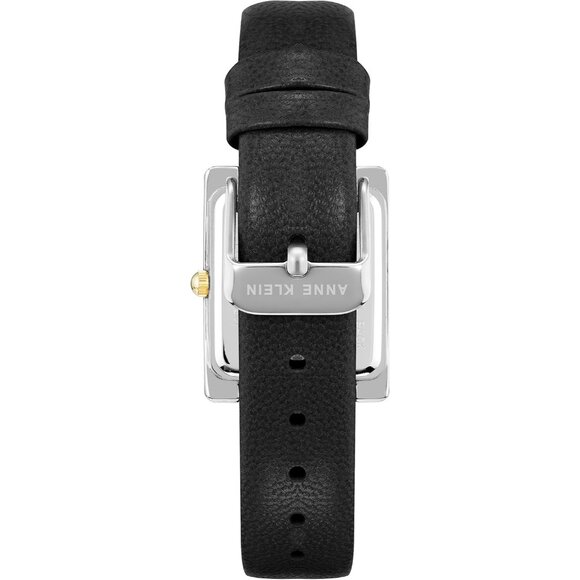 Women\'s Faux Leather Strap Crystal Lens Black/Tow Tone Buckle Closure Watch main image 5